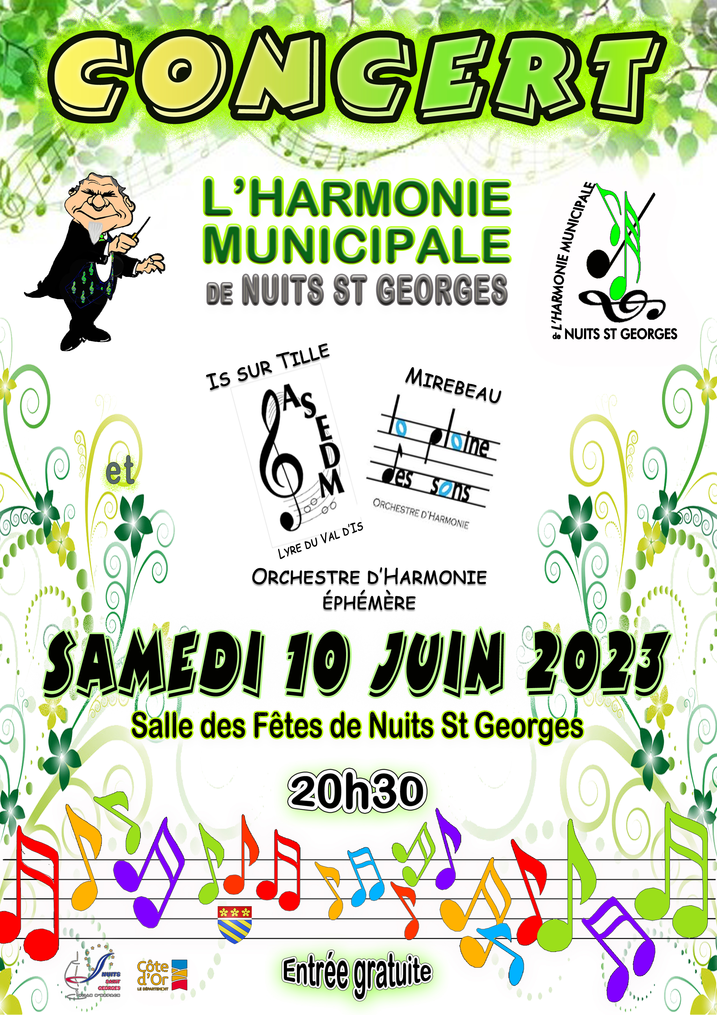 Programme du Concert de Printemps 2023 de l'Harmonie de Nuits-Saint-Georges